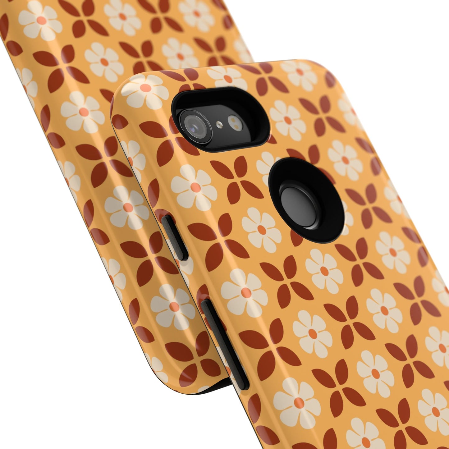 Retro Orange Flower Power Google Pixel Case
