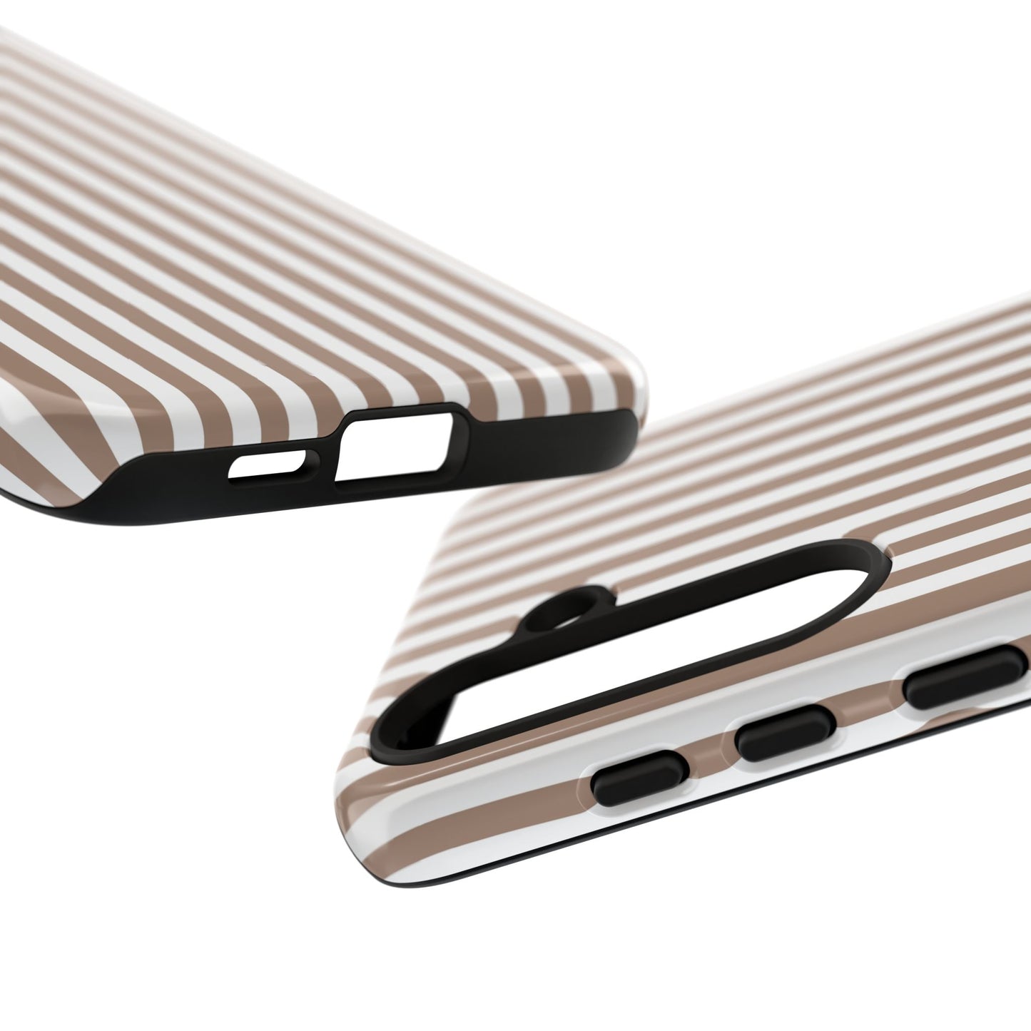 Beige & White Stripe Samsung Case