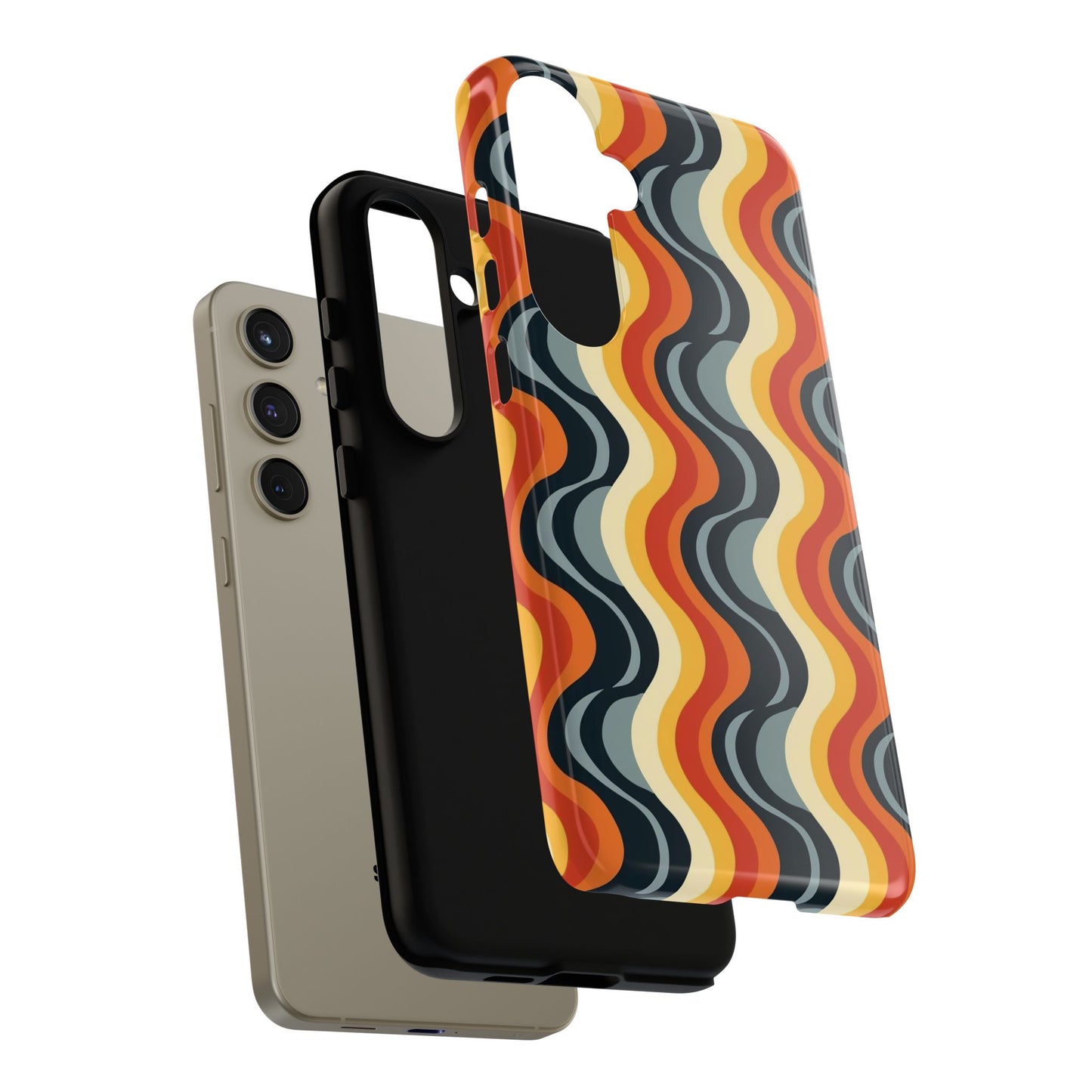 Retro Wavy Stripe Samsung Phone Case