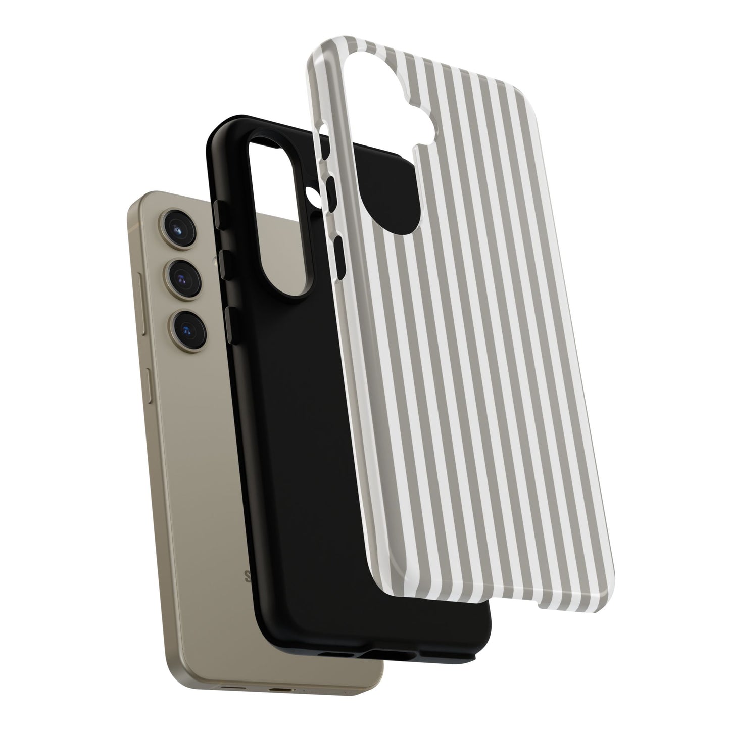 Gray & White Stripe Samsung Case
