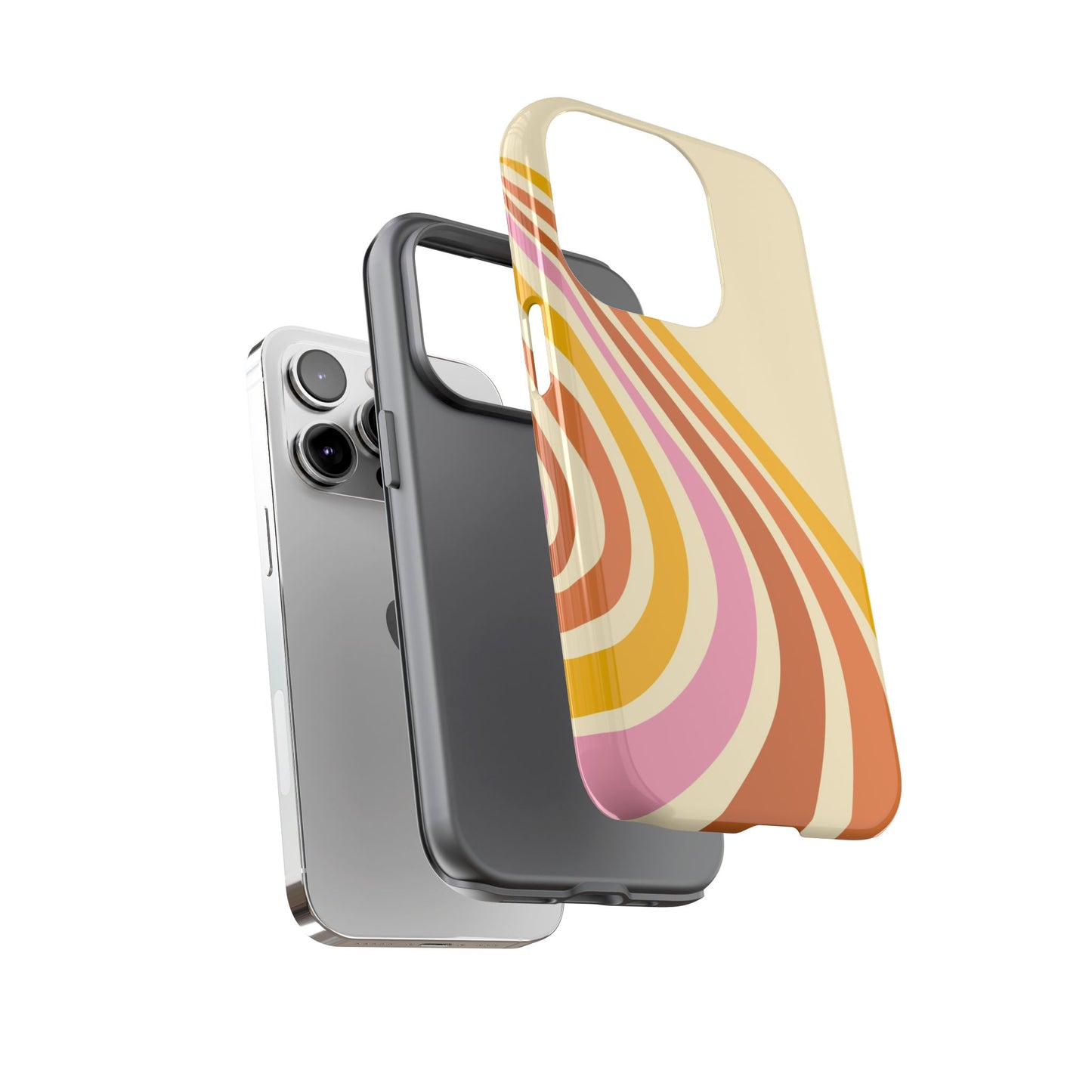 Retro Wave Swirl iPhone Case