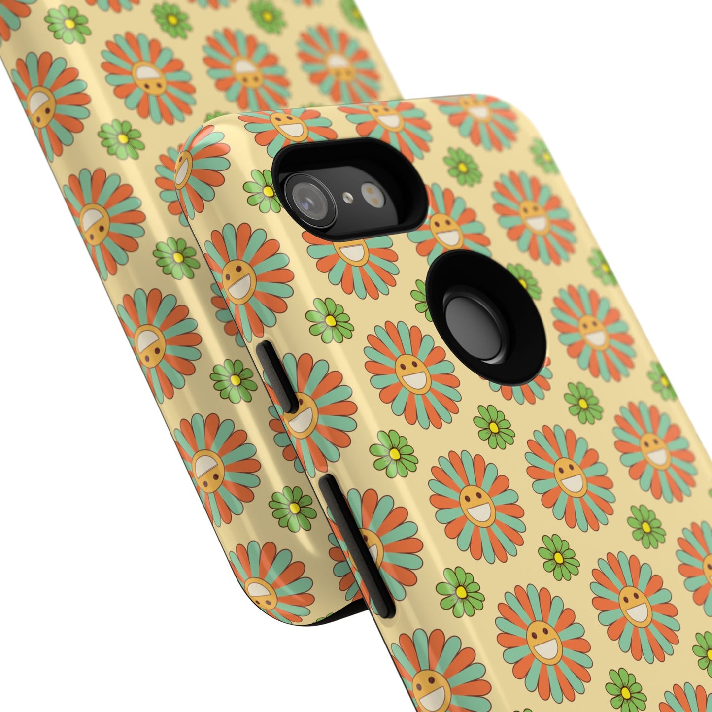 Smiley Retro Floral Google Pixel Case