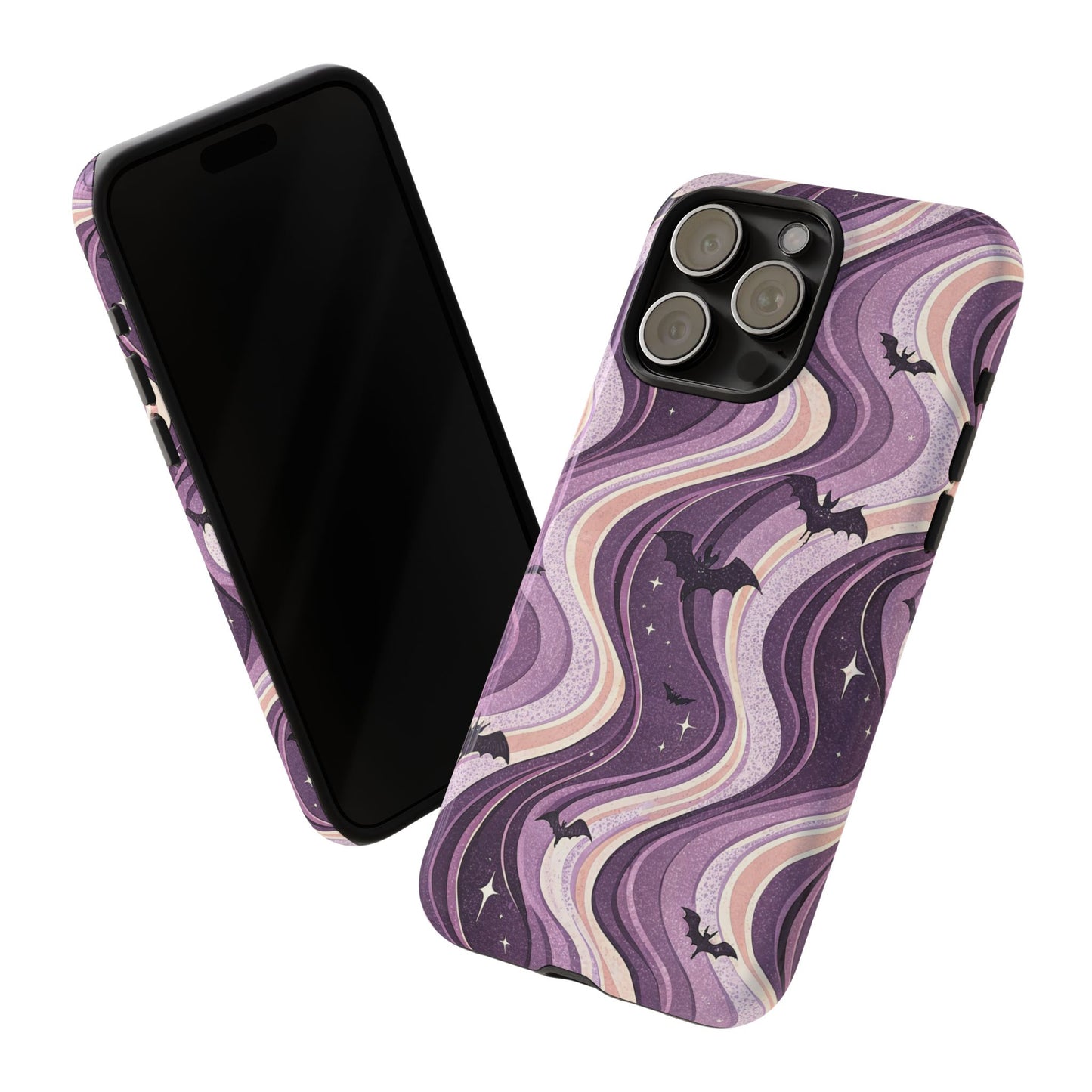 Retro Bats & Swirls iPhone Case