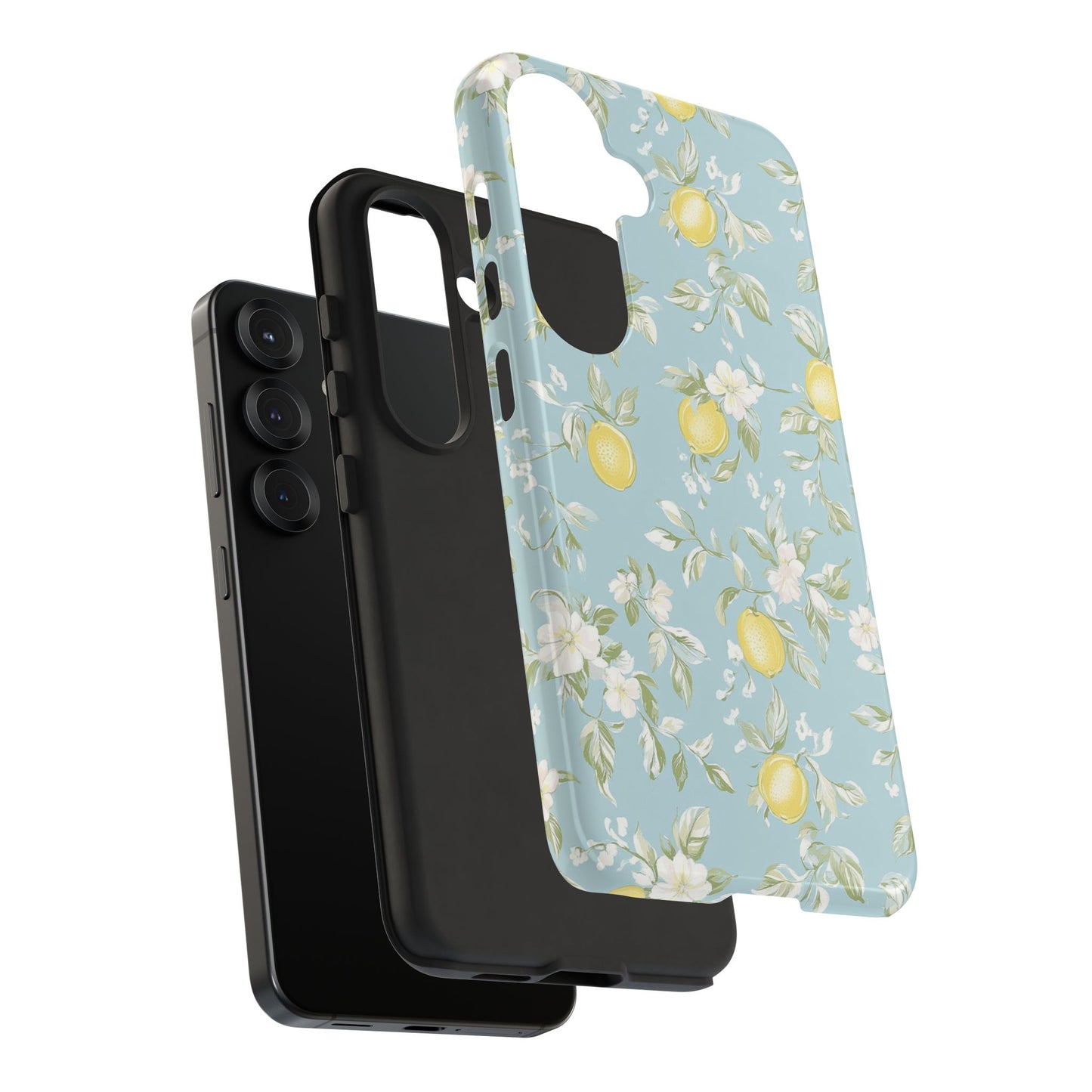 Lemon Blossom Blue Samsung Case