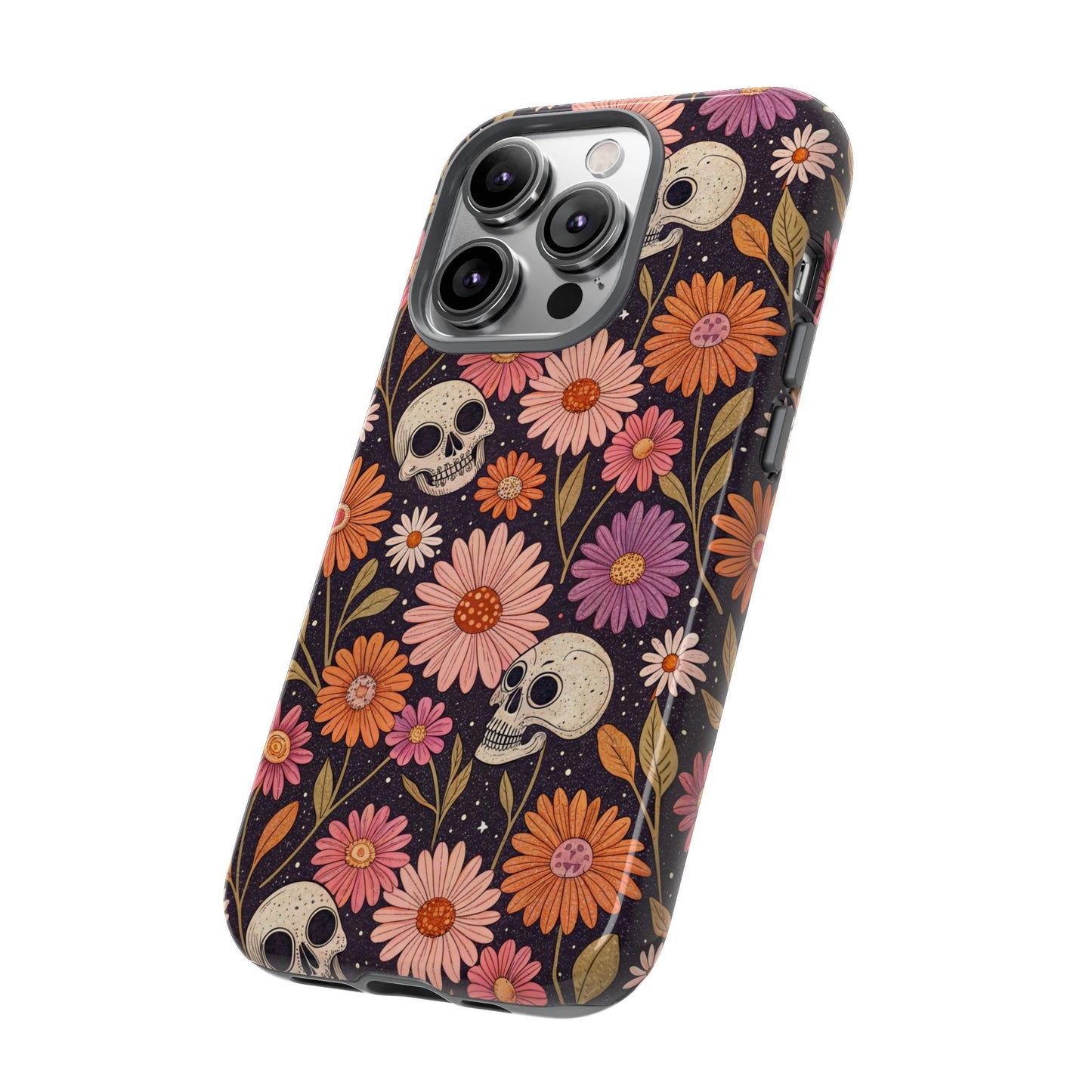 Skulls & Fall Florals iPhone Case