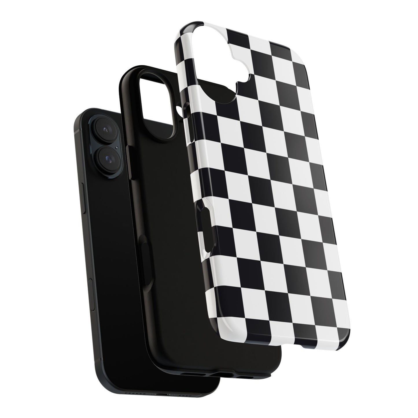 Black & White Checkerboard iPhone Case