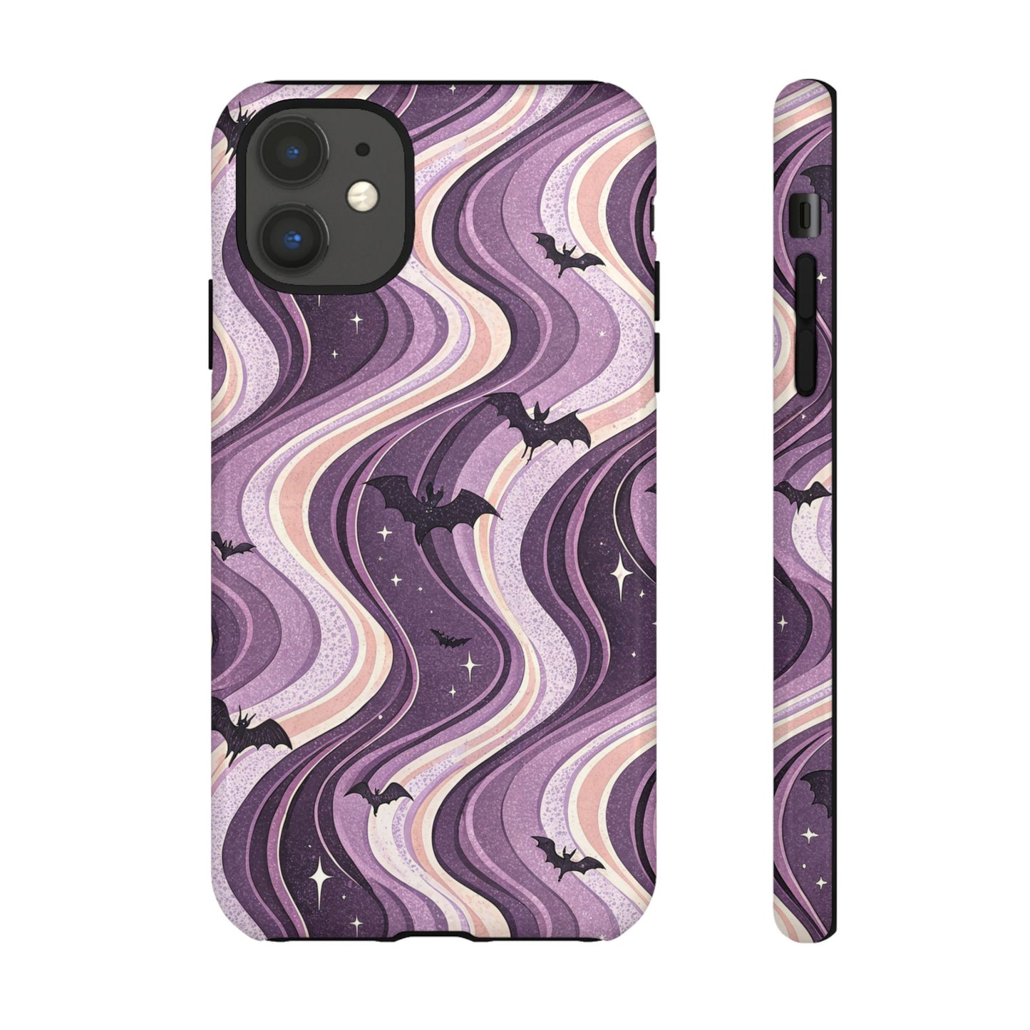Retro Bats & Swirls iPhone Case