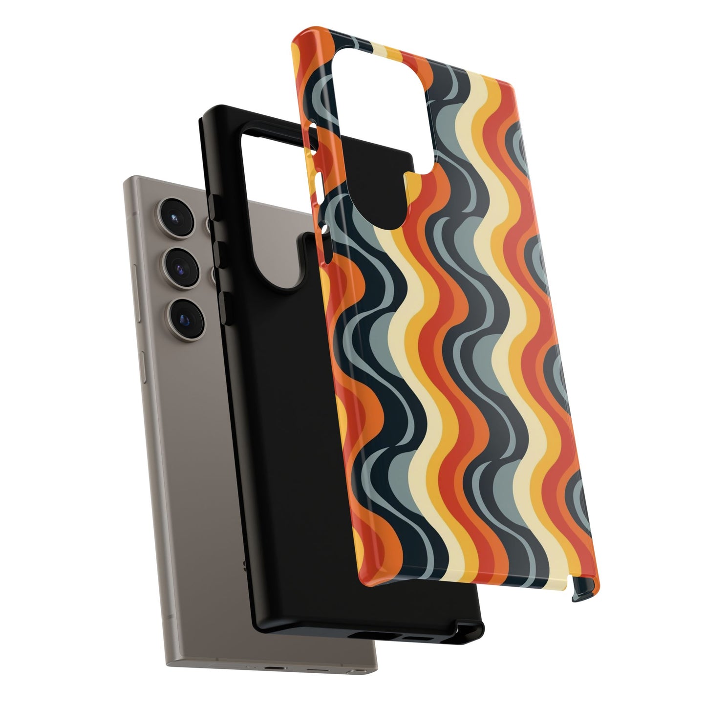 Retro Wavy Stripe Samsung Phone Case