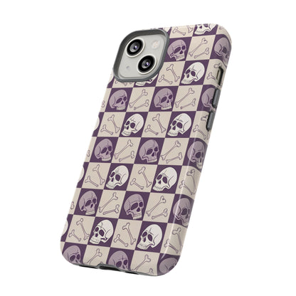 Skull & Bones Checkered iPhone Case