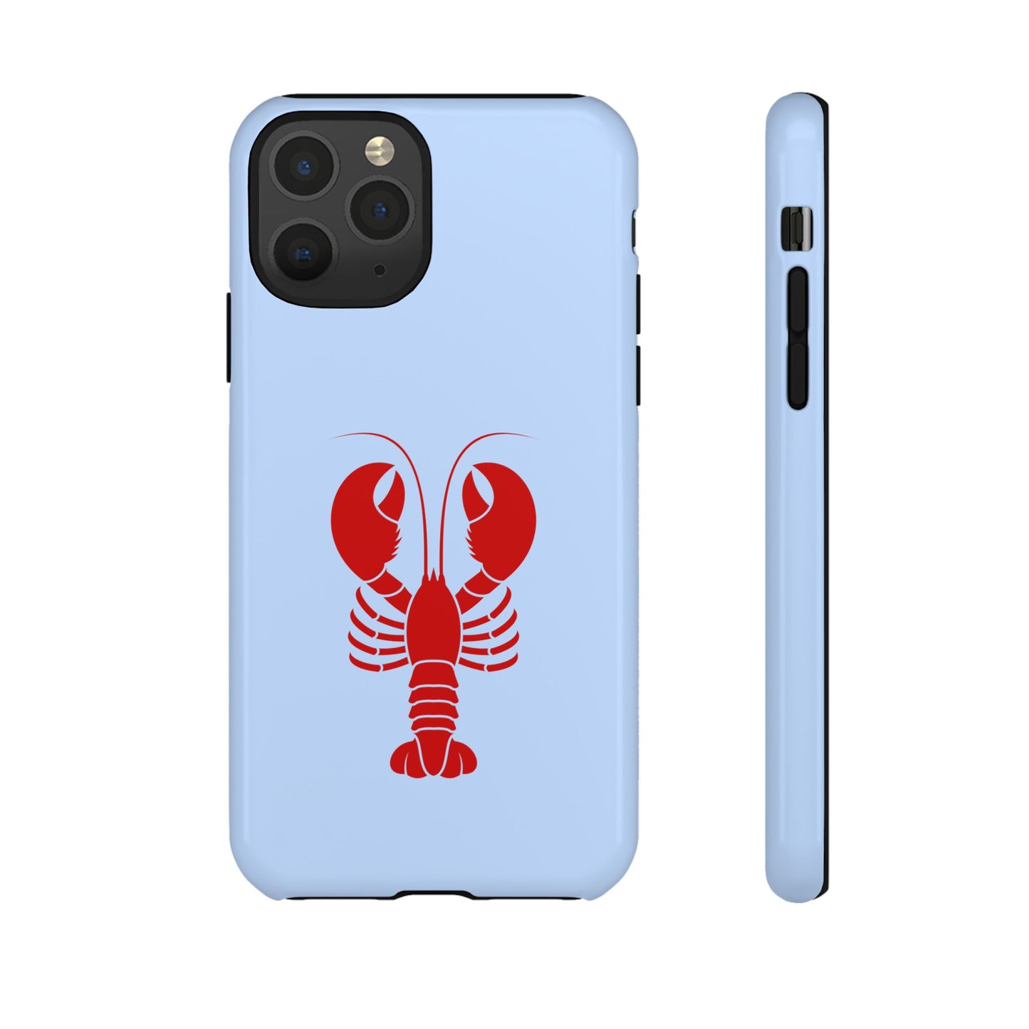 Red Lobster on Sky Blue iPhone Case