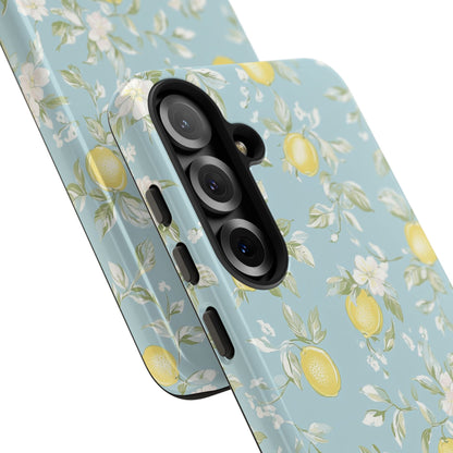 Lemon Blossom Blue Samsung Case