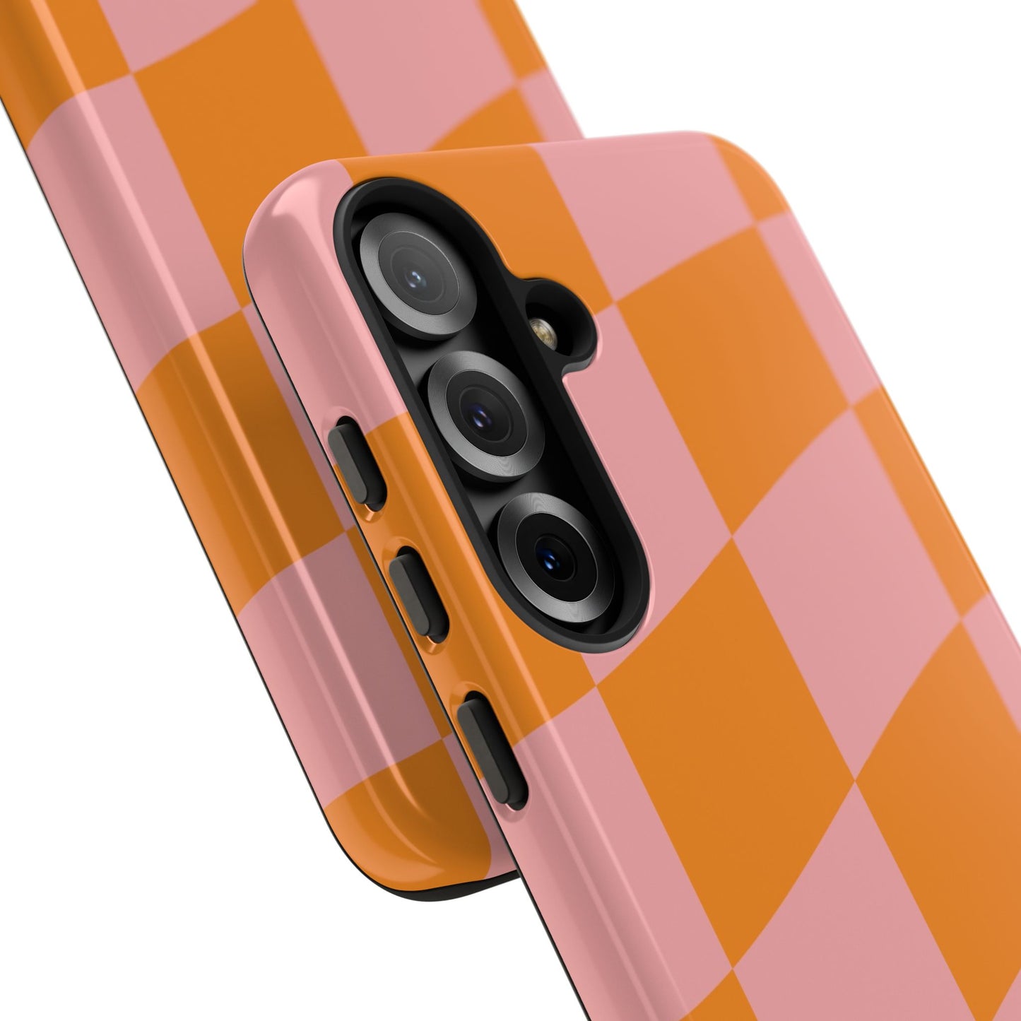 Pink & Orange Wavy Checker Samsung Case