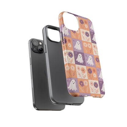 Ghost Floral Checkerboard iPhone Case