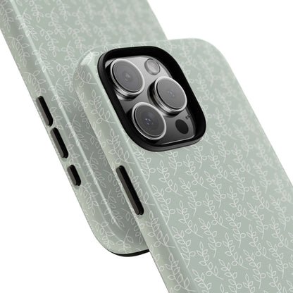 Minimal Leaf Print iPhone Case