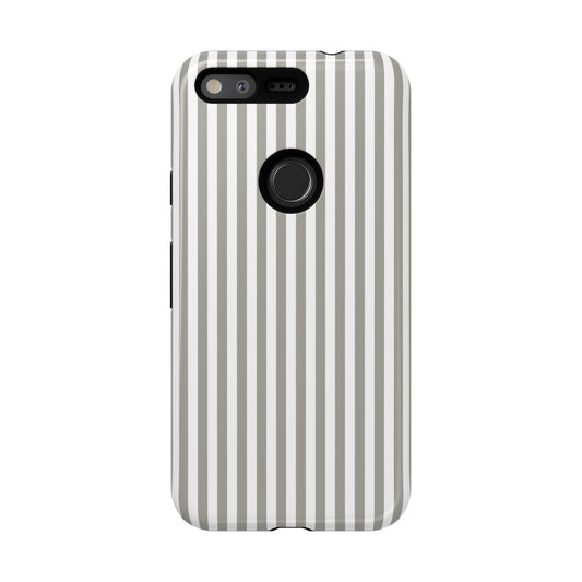 Gray & White Stripe Google Pixel Case
