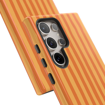 Orange Wavy Stripe Samsung  Case
