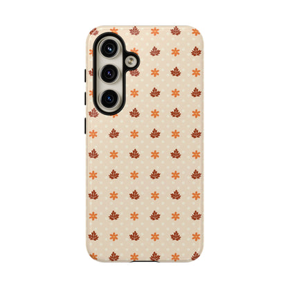 Beige Fall Floral Polka Dot Samsung Case
