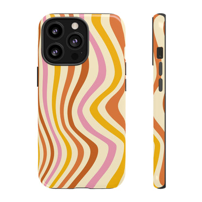 Retro Sunset Wave iPhone Case