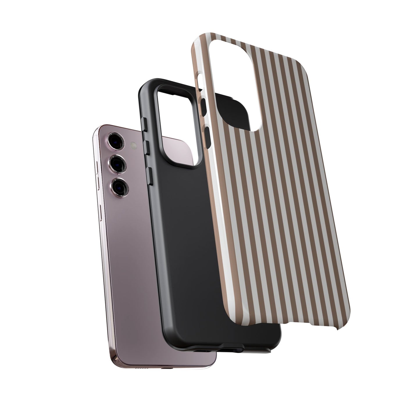 Beige & White Stripe Samsung Case