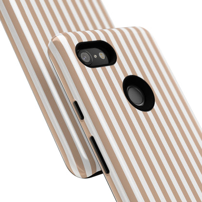 Tan & White Stripe Google Pixel Case