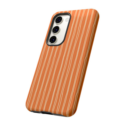 Orange Vertical Stripe Samsung Case