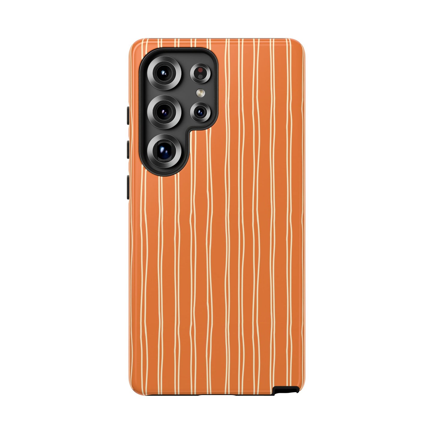 Orange Vertical Stripe Samsung Case