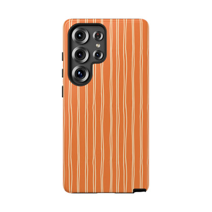 Orange Vertical Stripe Samsung Case