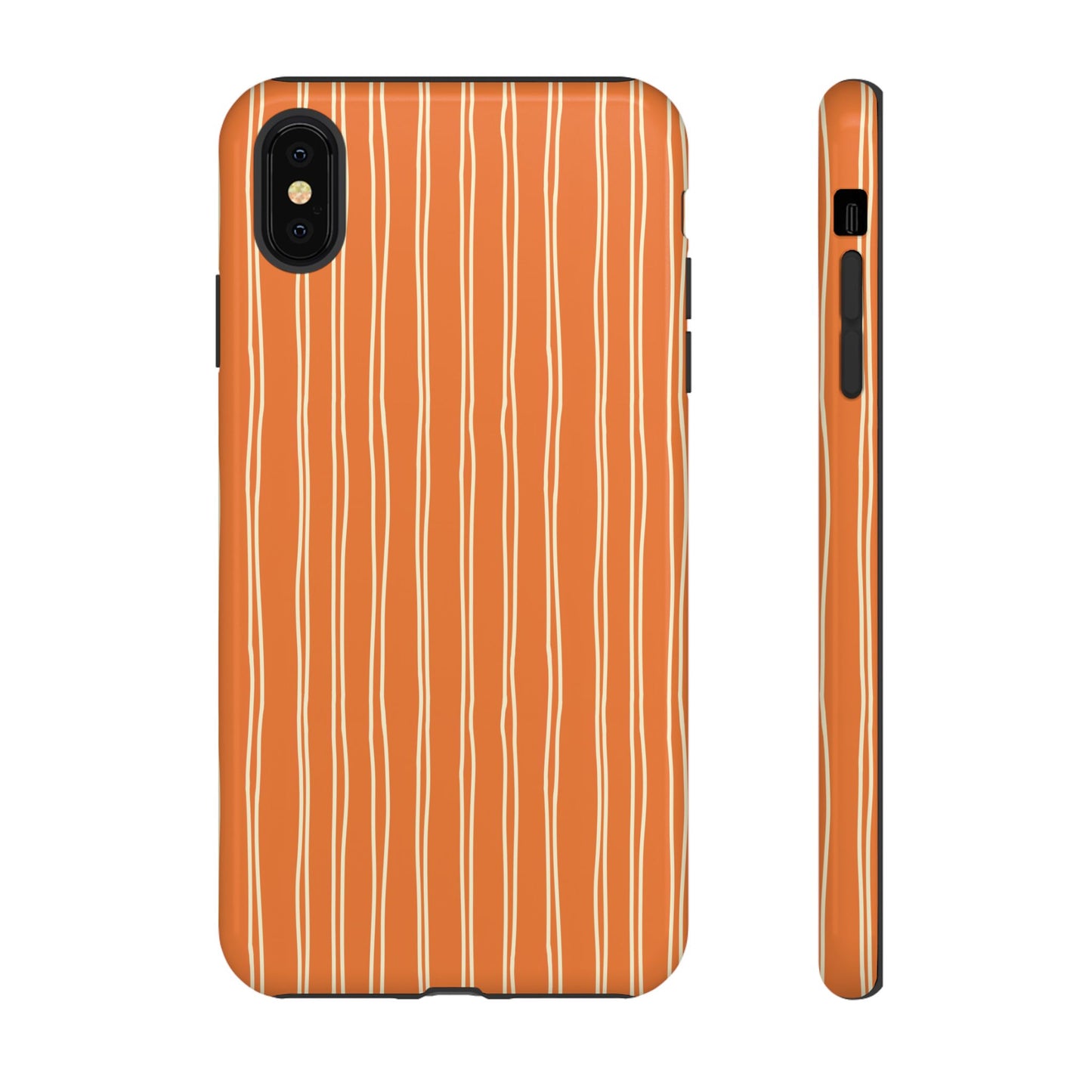Orange Vertical Stripe iPhone Case