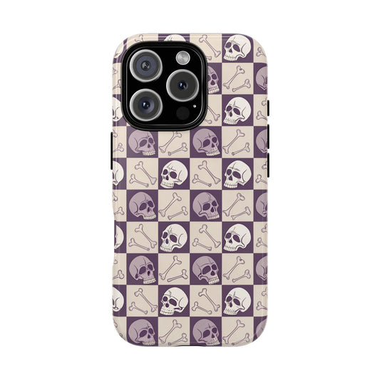 Skull & Bones Checkered iPhone Case