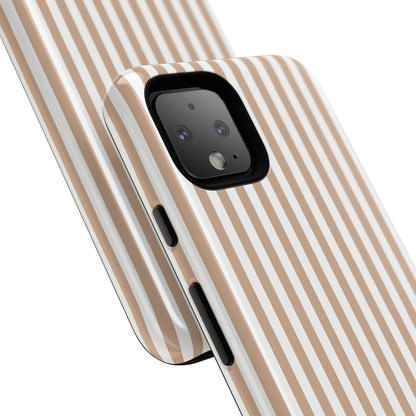 Tan & White Stripe Google Pixel Case
