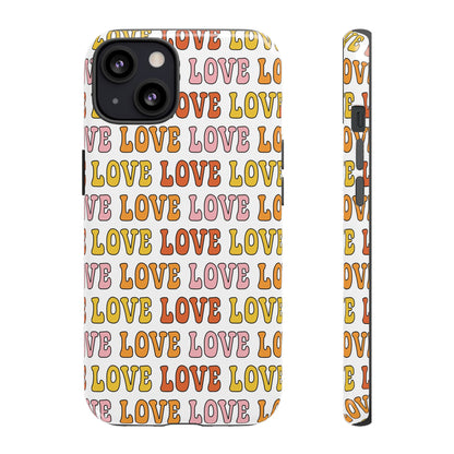 Retro LOVE Typography iPhone Case