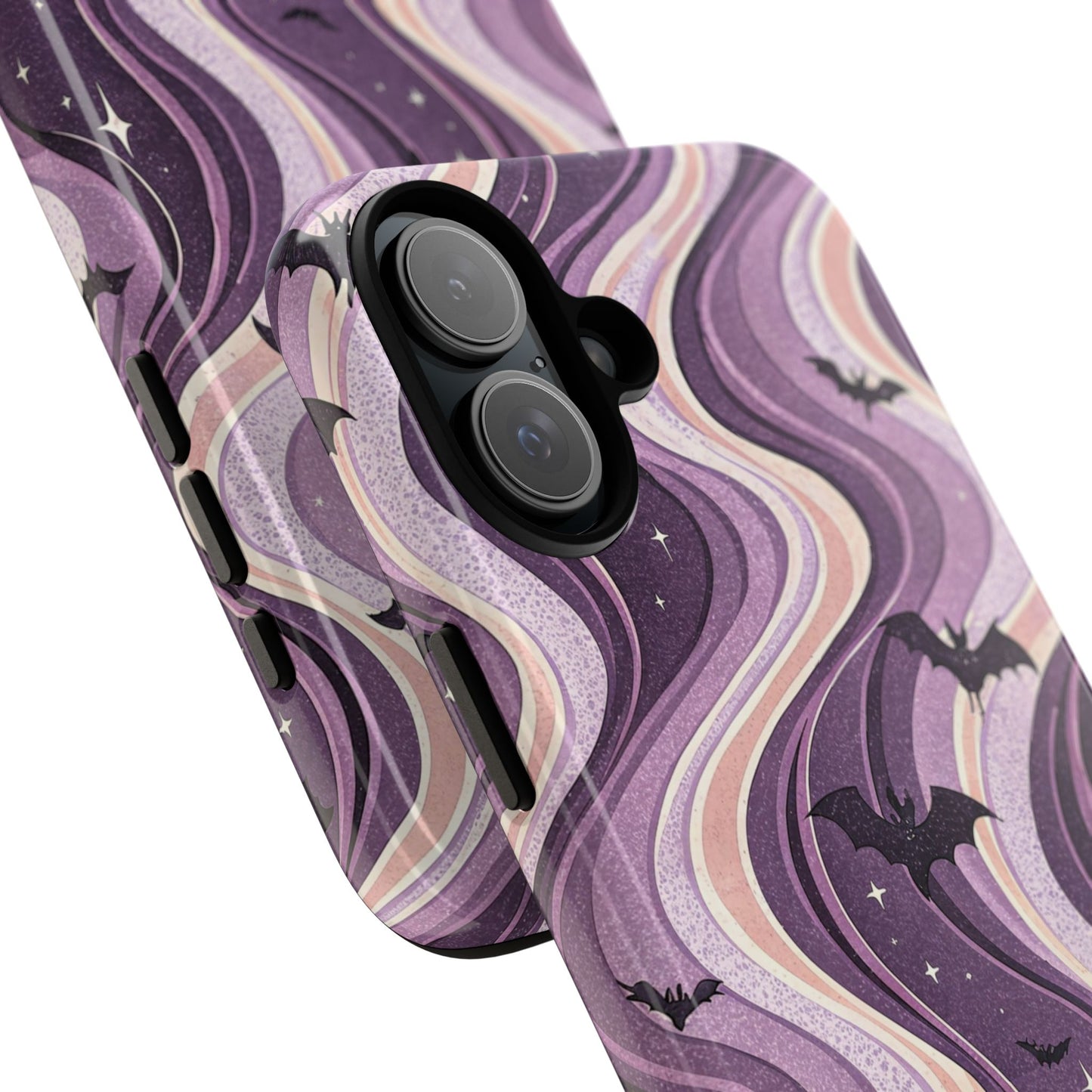 Retro Bats & Swirls iPhone Case