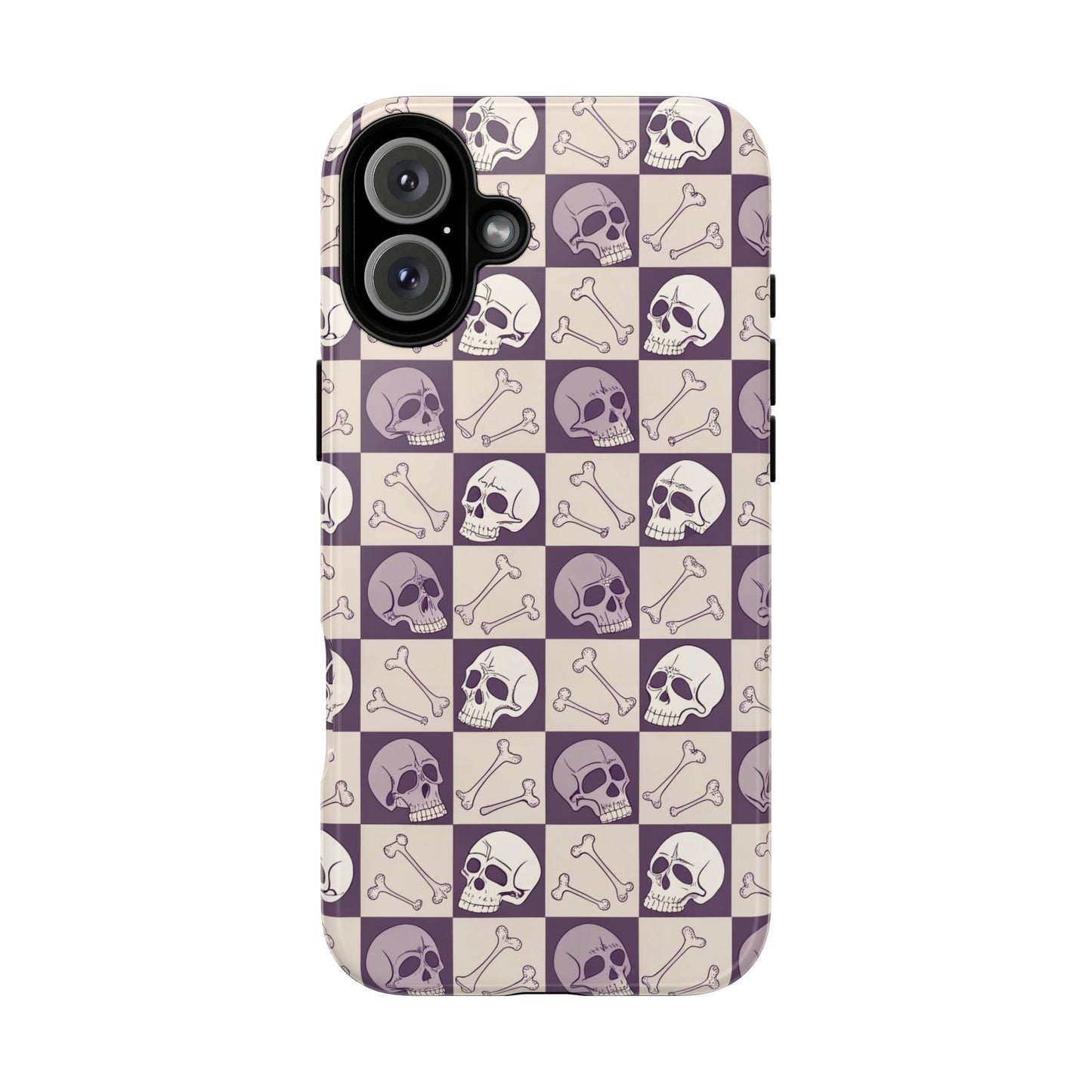 Skull & Bones Checkered iPhone Case