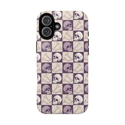 Skull & Bones Checkered iPhone Case