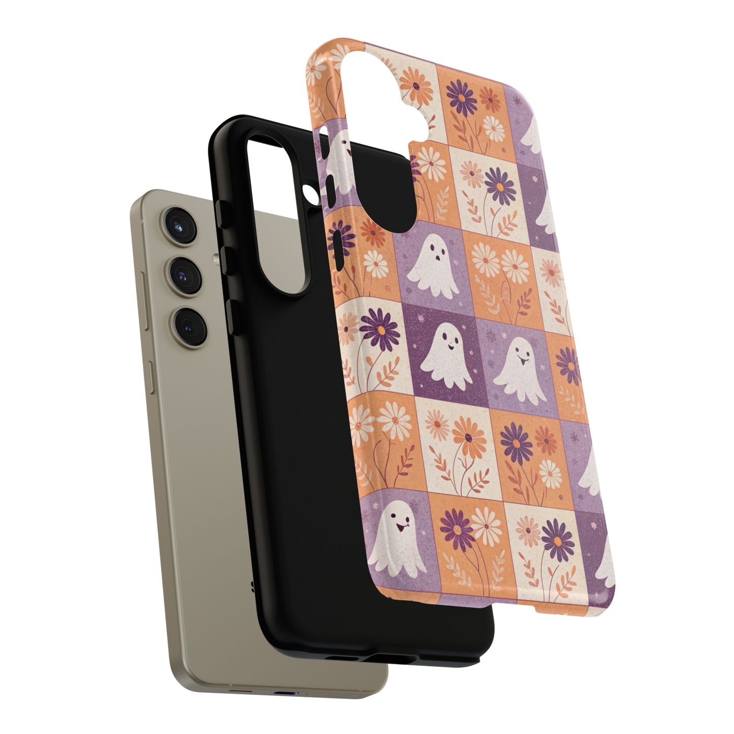 Ghost Floral Checkerboard Samsung Case