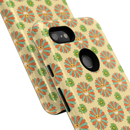 Smiley Retro Floral Google Pixel Case