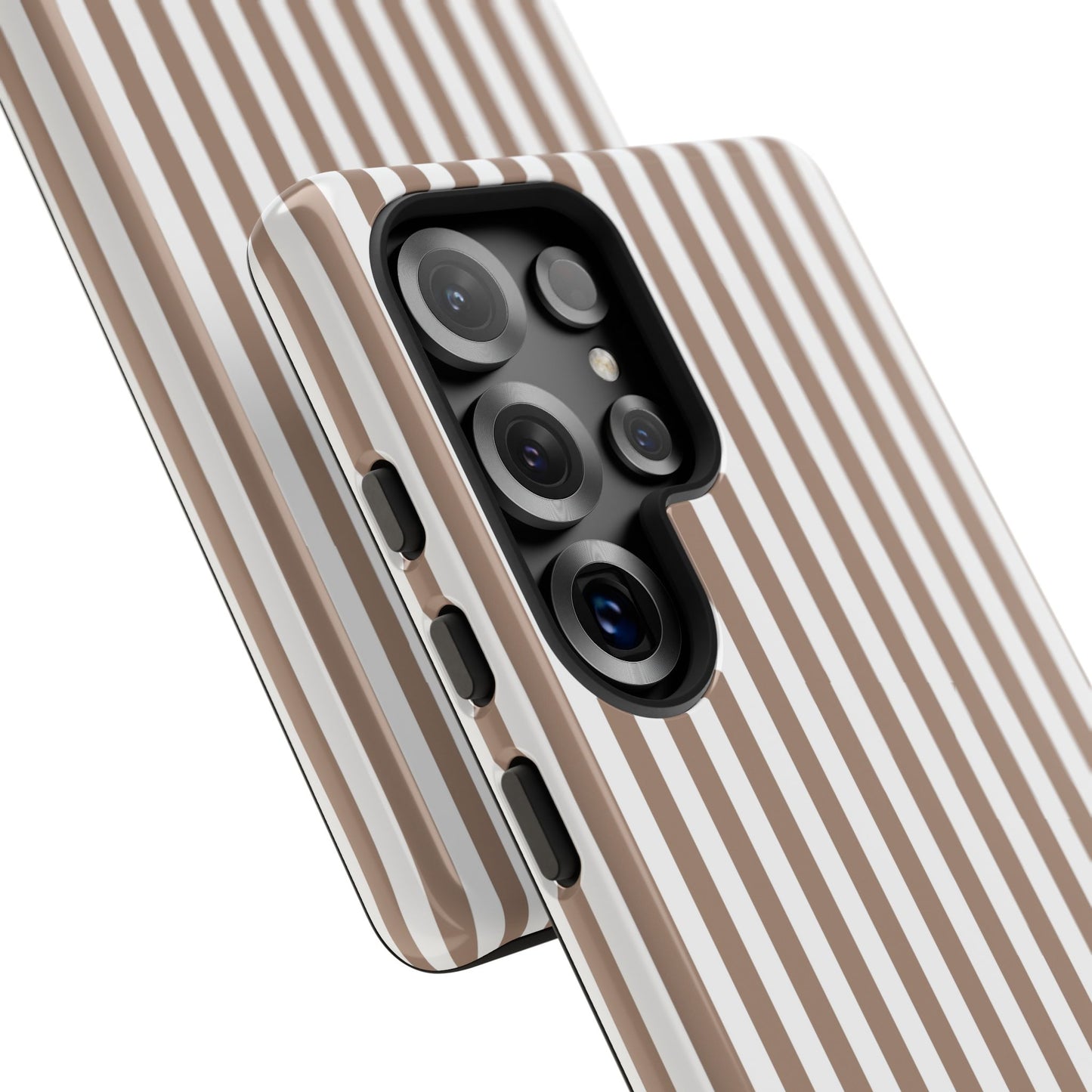 Beige & White Stripe Samsung Case