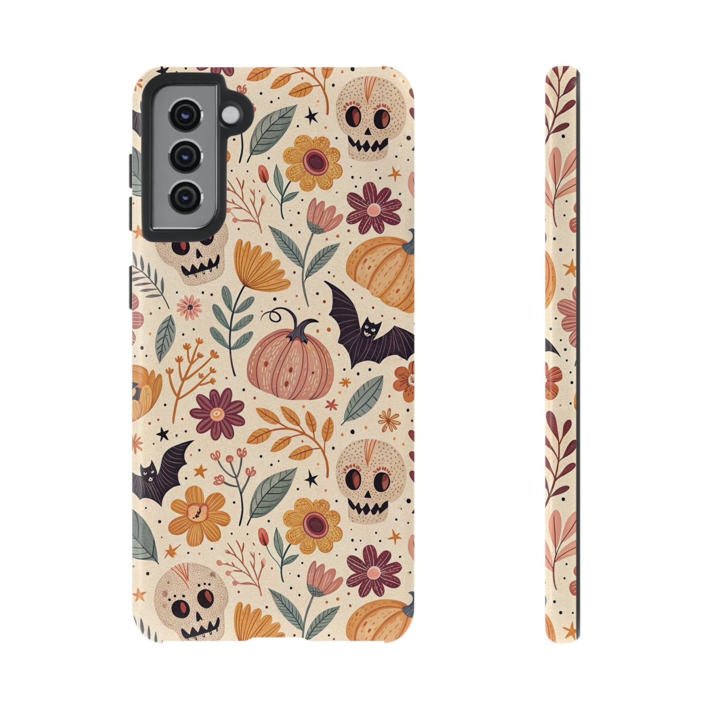 Halloween Skulls & Pumpkins Floral Samsung Case