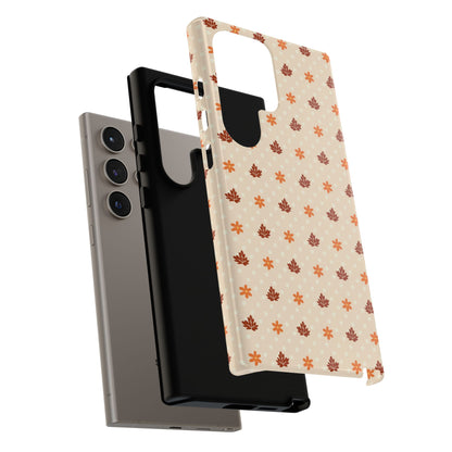 Beige Fall Floral Polka Dot Samsung Case