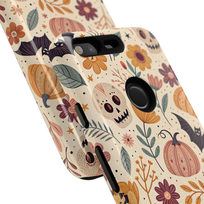 Halloween Skulls & Pumpkins Floral Google Pixel Case