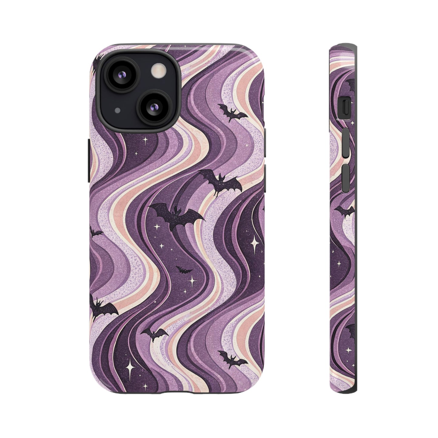 Retro Bats & Swirls iPhone Case
