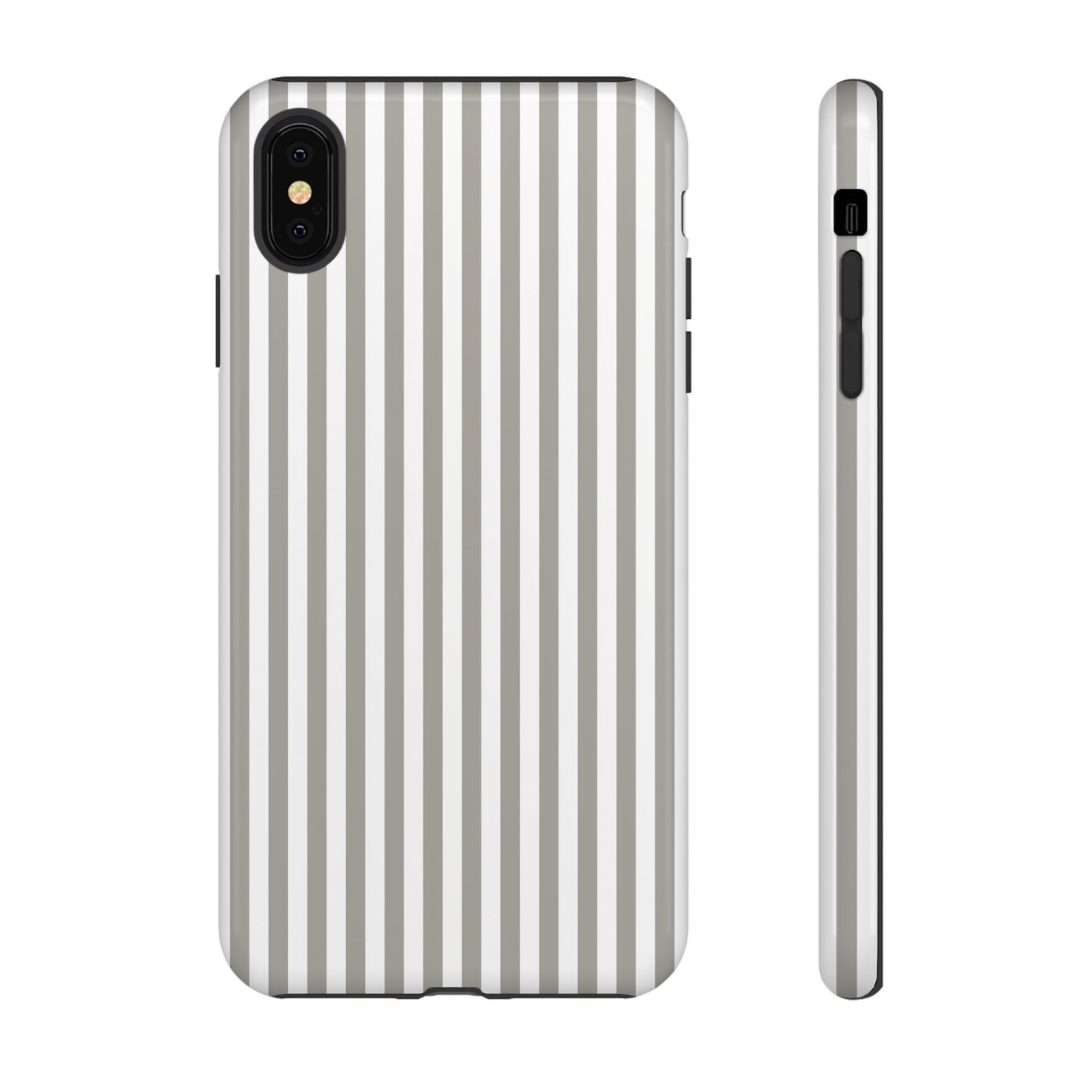 Gray & White Stripe iPhone Case