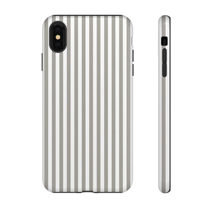 Gray & White Stripe iPhone Case