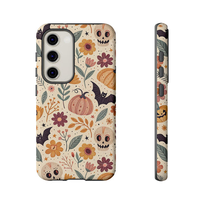 Halloween Skulls & Pumpkins Floral Samsung Case