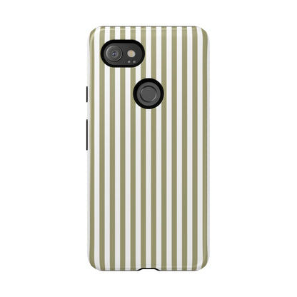 Sage & White Stripe Google Pixel Case