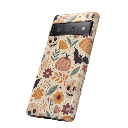 Halloween Skulls & Pumpkins Floral Google Pixel Case