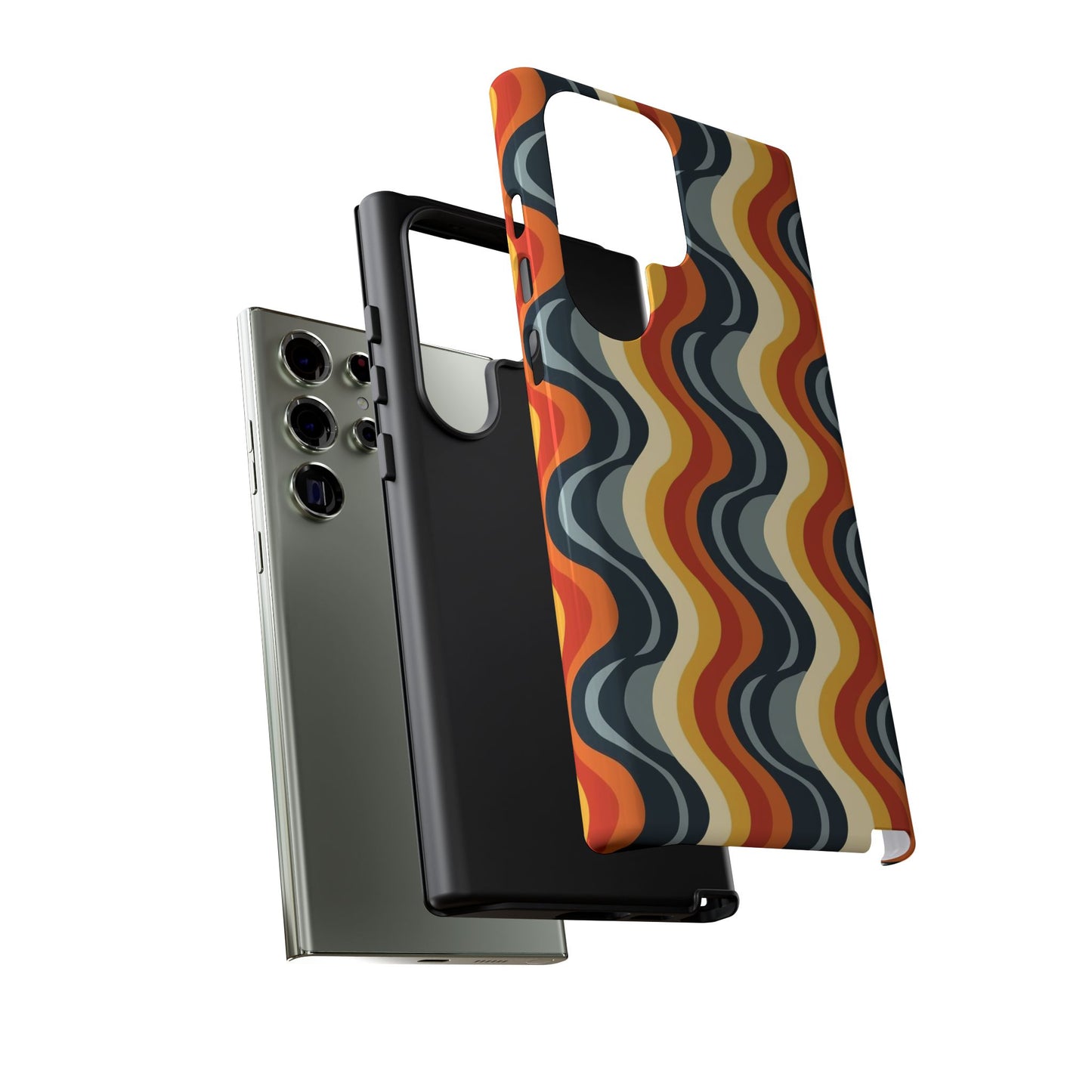 Retro Wavy Stripe Samsung Phone Case