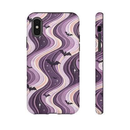 Retro Bats & Swirls iPhone Case