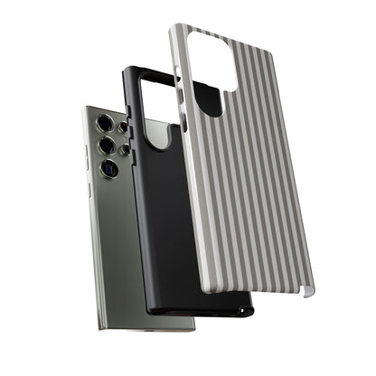 Gray & White Stripe Samsung Case