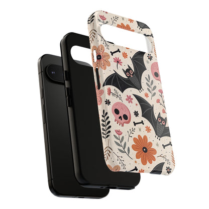 Floral Bats & Skulls Halloween Google Pixel Case